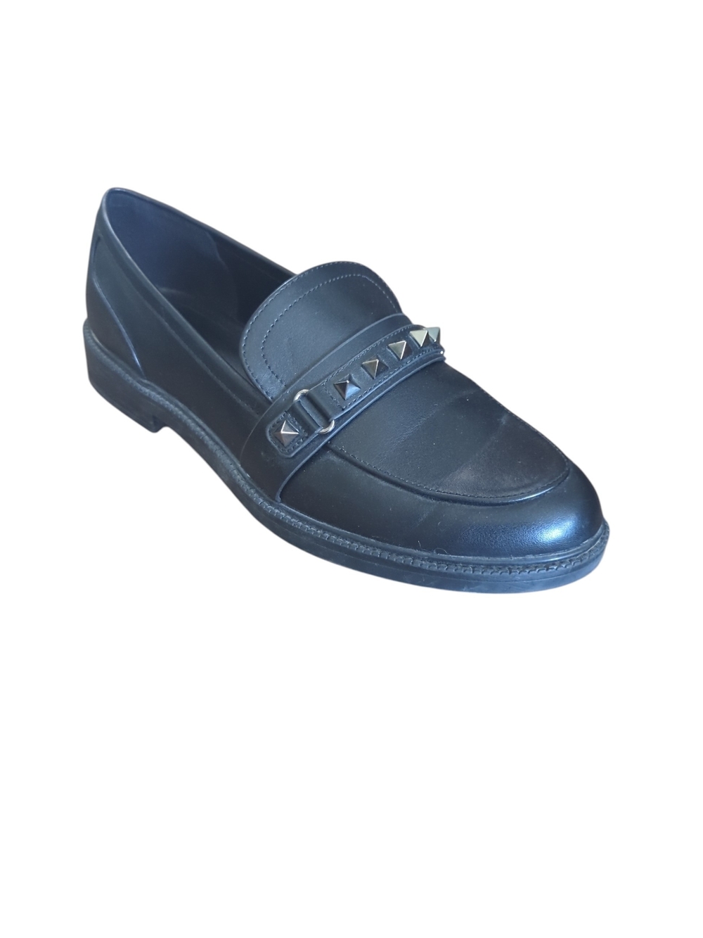 Marc Fisher Womens Loafers Cancia 2 Flats Studded Slip On Quiet Luxury Black 8.5